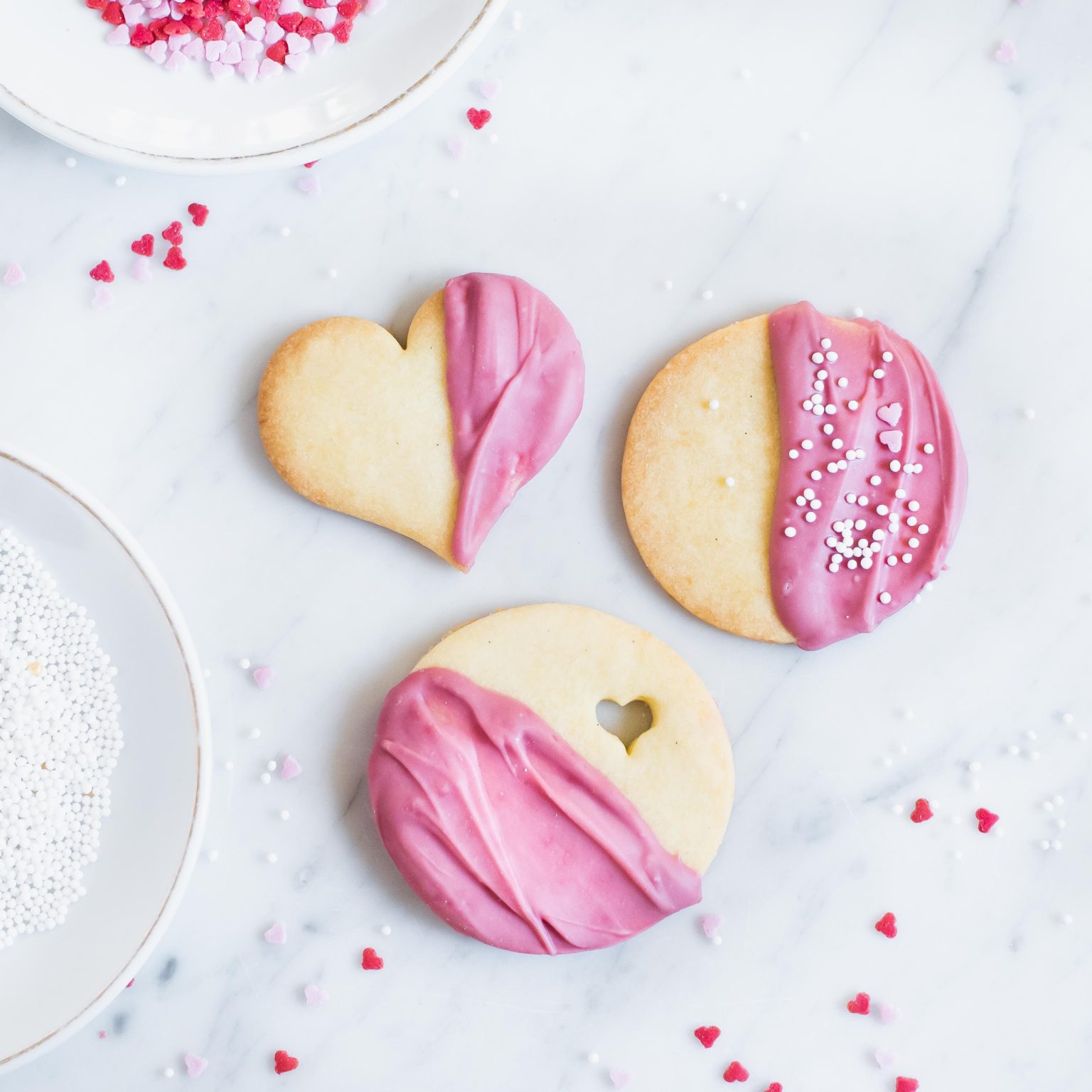 Pink Chocolate-dipped Cookies - Very EATalian